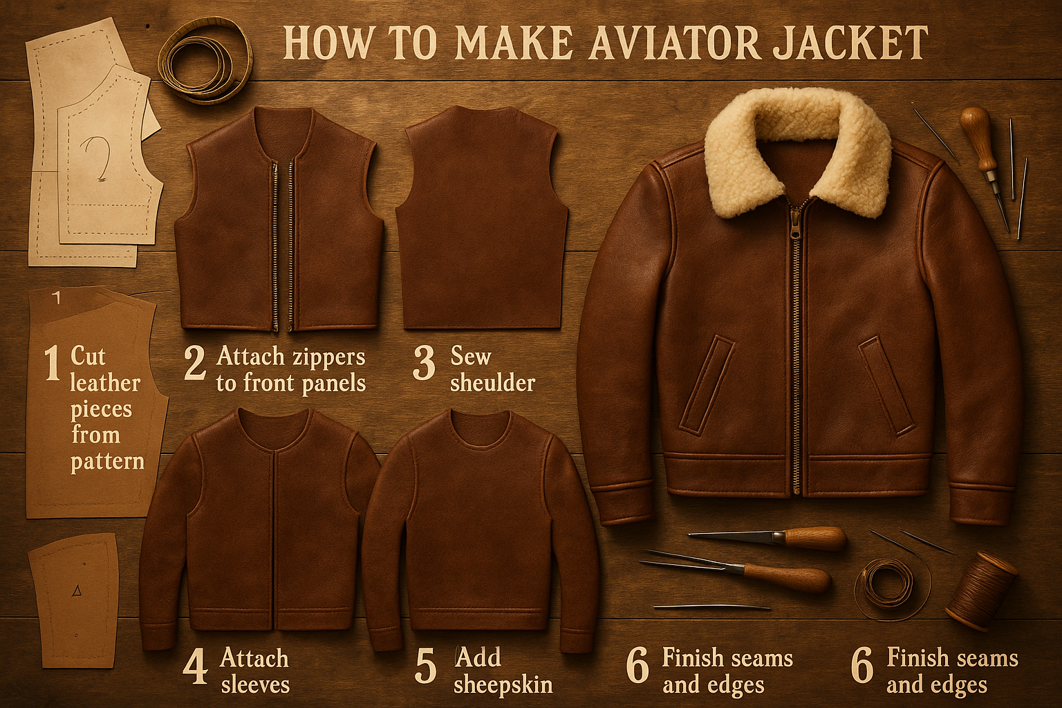 How to Make a Vintage Aviator Jacket